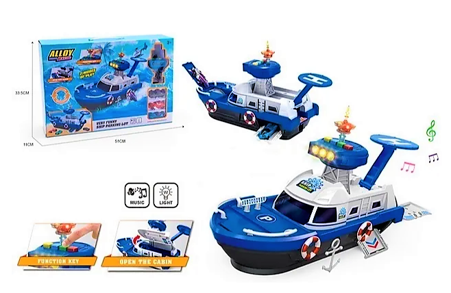 Hot wheelУ boat with cars, light/sound